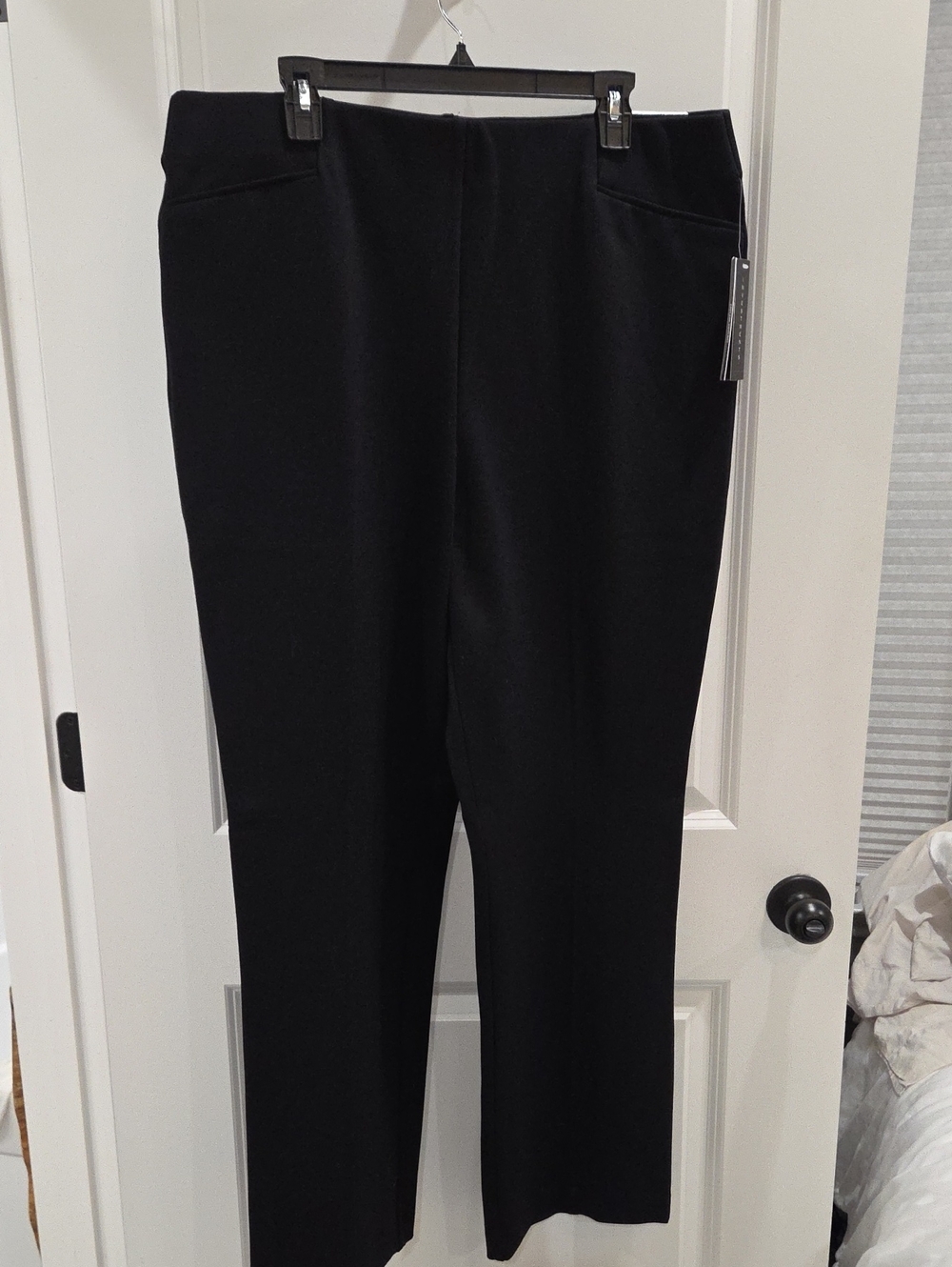 Investments Black Straight-Leg Pull-On Trousers